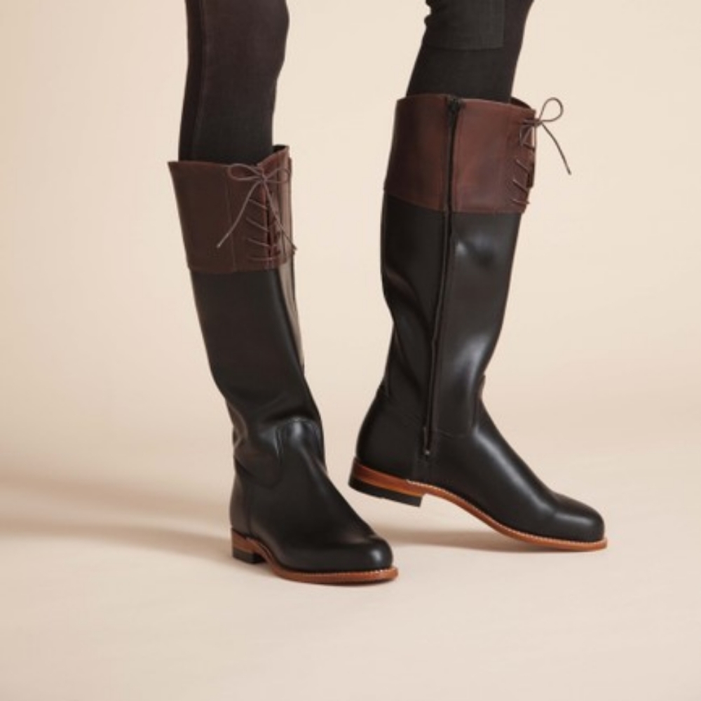 Wolverine x Samantha Pleet 1000 mile black and brown two tone leather boots Sz 9